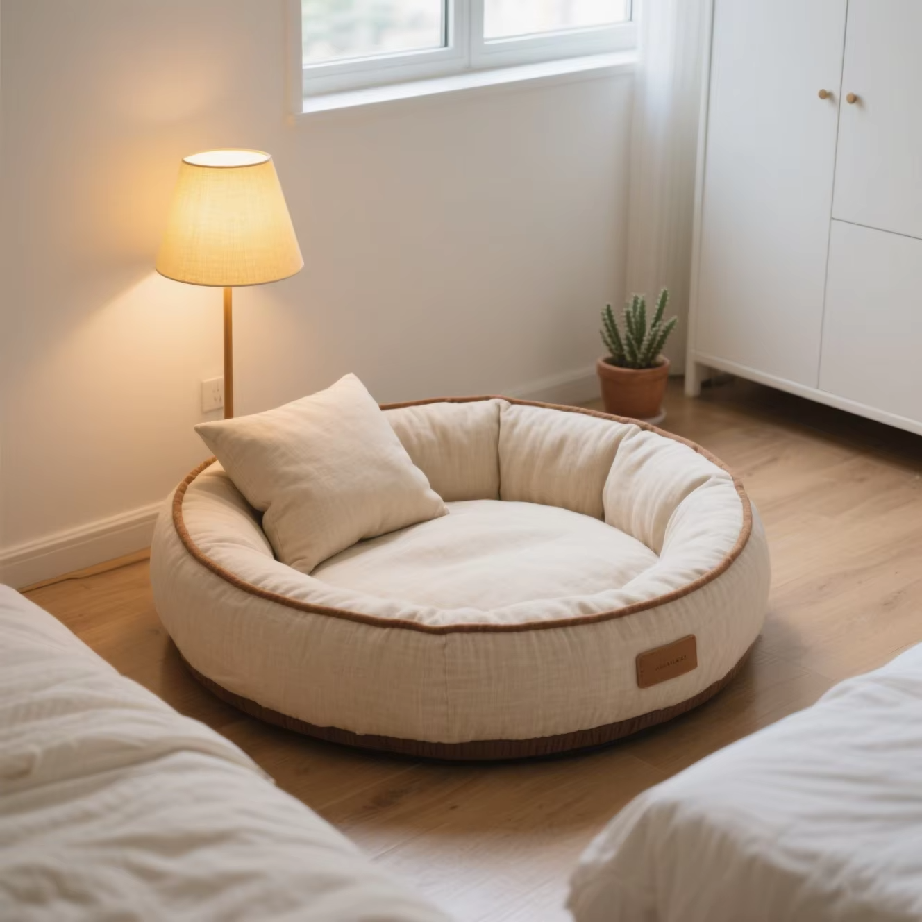 MADMAD -round plush dog bed