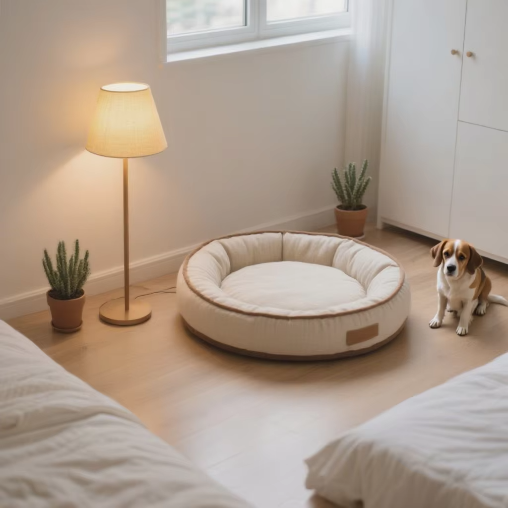 MADMAD -round plush dog bed